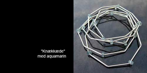 "Knækkæde" med aquamarin