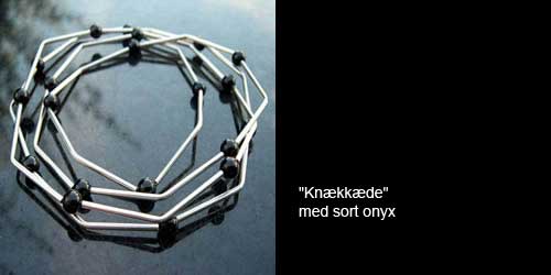 "Knækkæde" med sort onyx